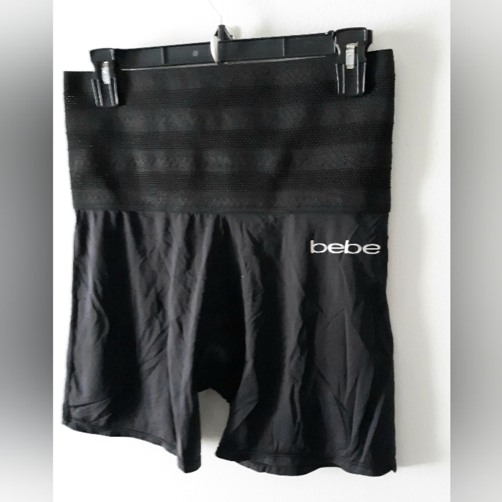 Bebe Silky Lace Band Bike Shorts 2X